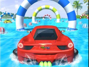 Water Surfing Car Stunts Online Game