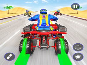 Quad Bike Traffic Shooting Games 2020: Bike Racing Online Game